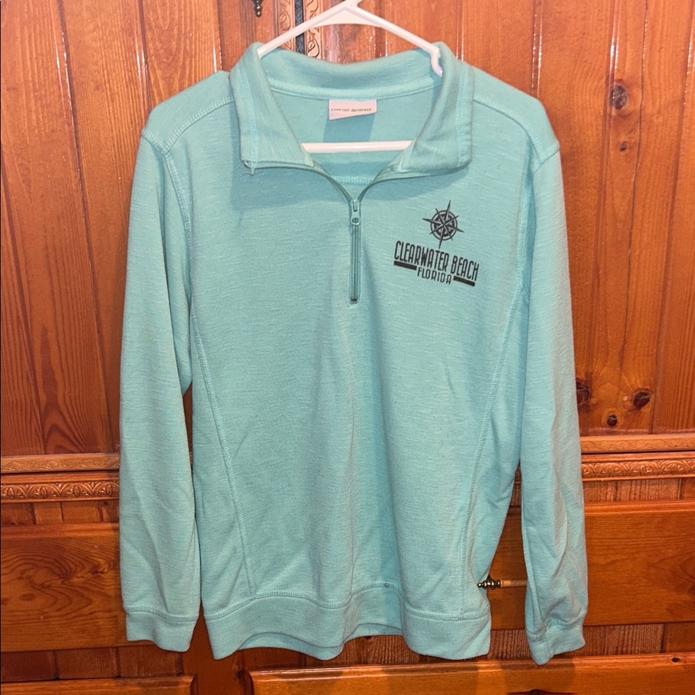Clearwater Beach Quarter-Zip Pullover - Aqua
